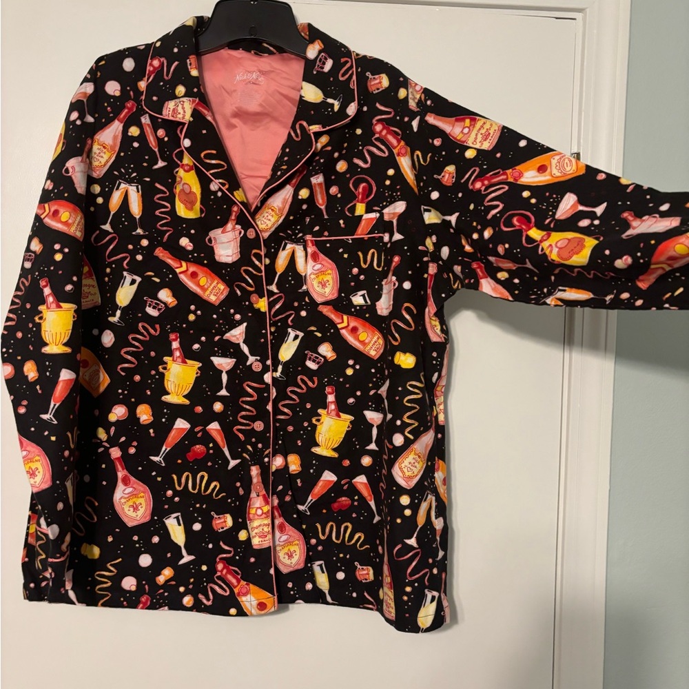 Rare NWT Nick & Nora champagne bottle pajama set XL